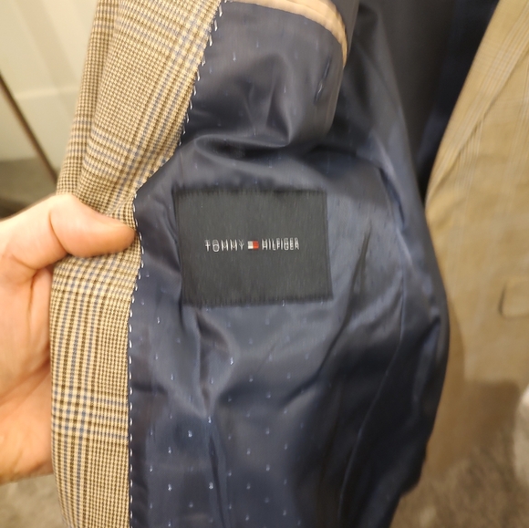 Brown cross check with blue sport coat Tommy Hilfiger - Picture 2 of 4